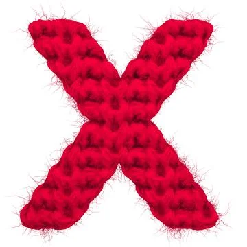 English 3d rendering alphabet wool knitted isolated. Great for warm christmas Stock Illustration