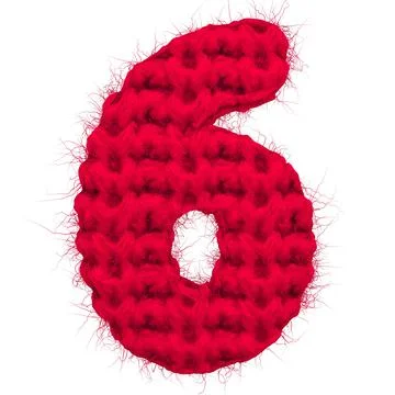 English 3d rendering alphabet wool knitted isolated. Great for warm christmas Stock Illustration