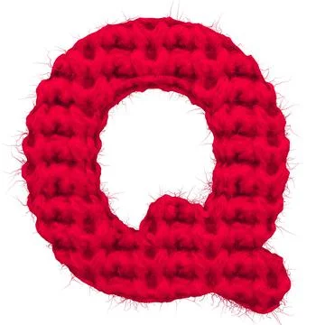 English 3d rendering alphabet wool knitted isolated. Great for warm christmas Stock Illustration