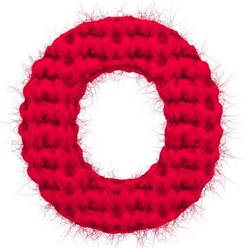 English 3d rendering alphabet wool knitted isolated. Great for warm christmas Stock Illustration