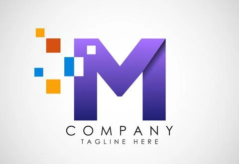 English alphabet with data pixel. Creative technological modern data pixel lo 스톡 일러스트