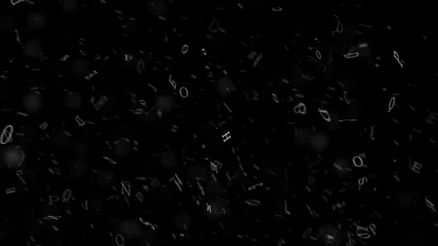 English Alphabet Flying in the Wind in Alpha Channel Stock Footage 83196133