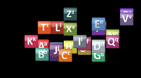 English alphabet Stock Footage