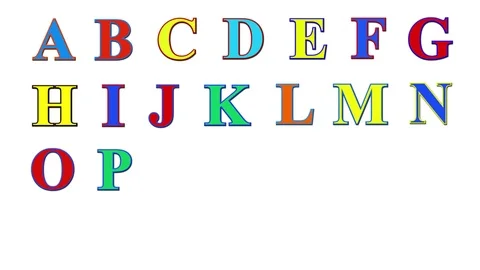 English alphabet Stock Footage 85674780