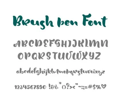 English alphabet handwritten vector script on white background. Informal 스톡 일러스트