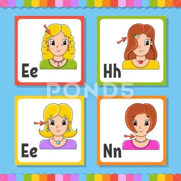 Cartoon Letter H Character Stock Vector