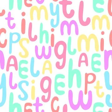 English alphabet seamless pattern Stock Illustration