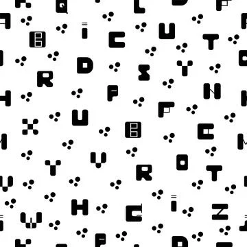 English alphabet, seamless pattern Stock Illustration