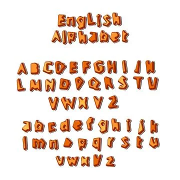 English alphabet vector Stock Illustration