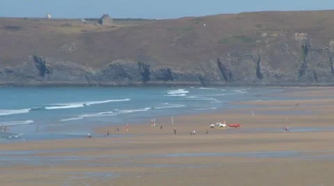 English Beach Stock Footage 8952100
