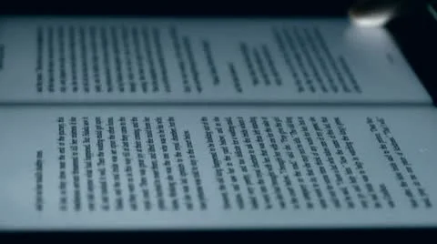English Book on touch screen tablet computer ipad,Copy paste highlight flip and Stock Footage 10572711