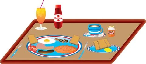 English breakfast Stock Illustration