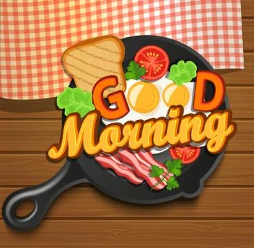 English breakfast. Vector. Stock Illustration