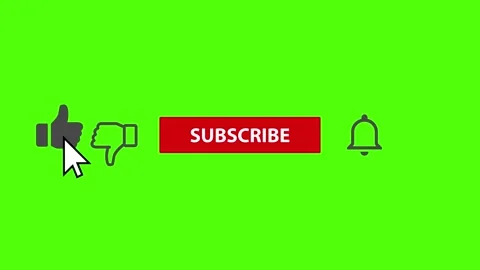 English button subscribe on a green background Stock Footage 167266740