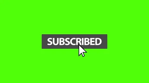 English button subscribe on a green background Video stock 167549315