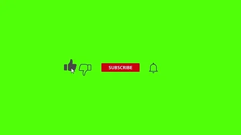 English button subscribe on a green background Video stock 167549333