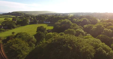 English countryside aerial view Stock Footage