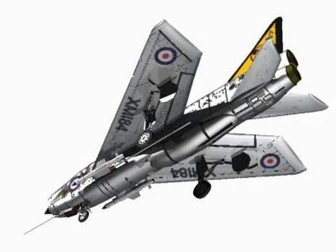 English Electric Lightning F1A 3D Model