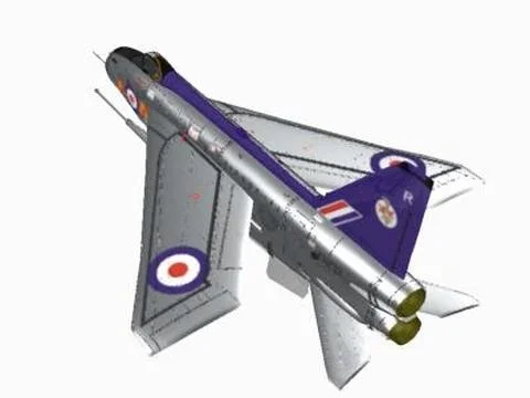 English Electric Lightning F2A 3D Model