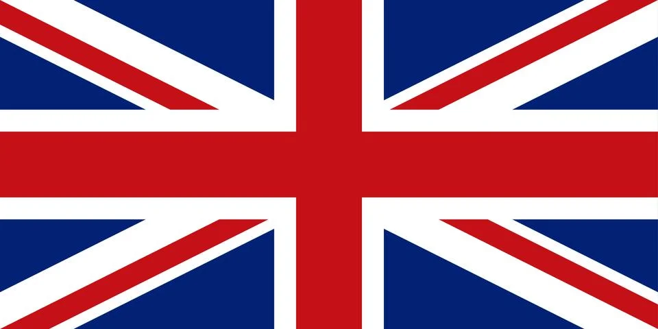 English flag, flat layout, vector illustration Stock Illustration