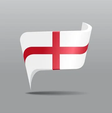 English flag map pointer layout. Vector illustration. Stock Illustration