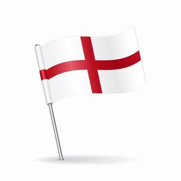 English flag map pointer layout. Vector illustration. Stock Illustration
