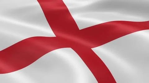 English flag in the wind Foto stock
