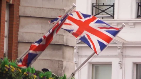 English Flags Stock Footage 107264492