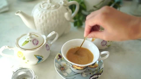English High Tea Inspired Setup 15/16 Stock Footage 167051041