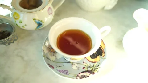 English High Tea Inspired Setup 11/16 Stock Footage 167051171
