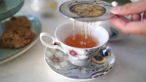 English High Tea Inspired Setup 10/16 Stock Footage 167051246
