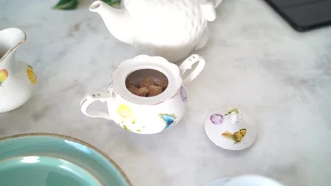 English High Tea Inspired Setup 6/16 Stock Footage 167051435