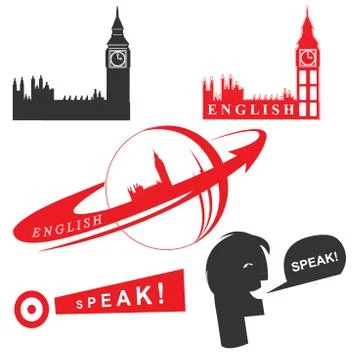 English Illustrazione stock