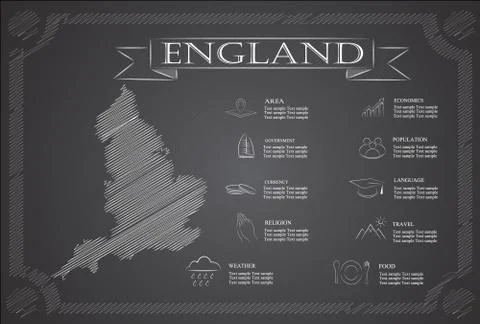 English infographics, statistical data, sights. Stock Illustration