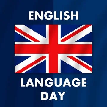 English language day flag Stock Illustration