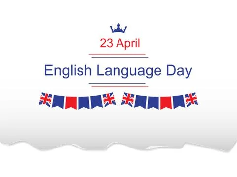 English Language Day Stock Illustration