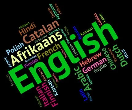 English Language Represents Learn Catalan And Dialect Stock Illustration