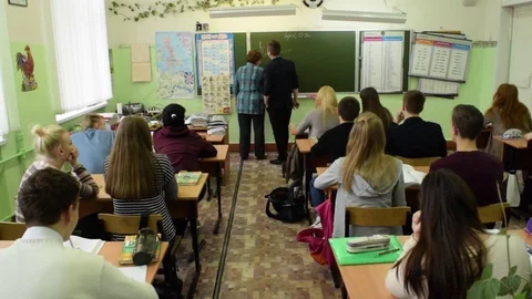 The English lesson in school Video stock 74504411