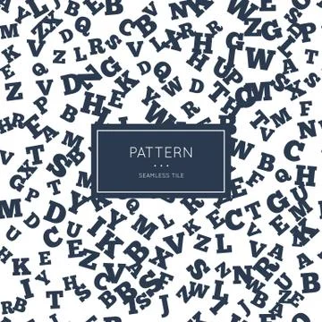 English letter pattern. Stock Illustration