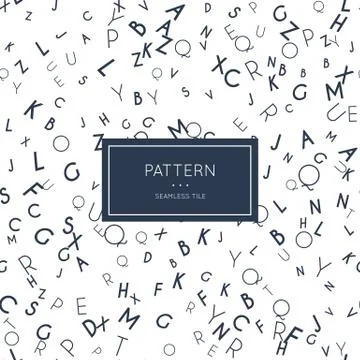 English letter pattern. Stock Illustration