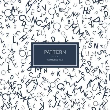 English letter pattern. Stock Illustration