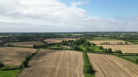 English Meadow Drone Stock Footage 243195847