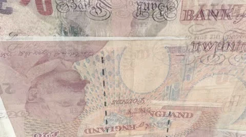 English Pound Notes Animation Stock Footage 12473241