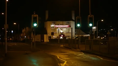English pub in the night Stock Footage 61547848