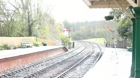 English Steam Train Video stock 12438046