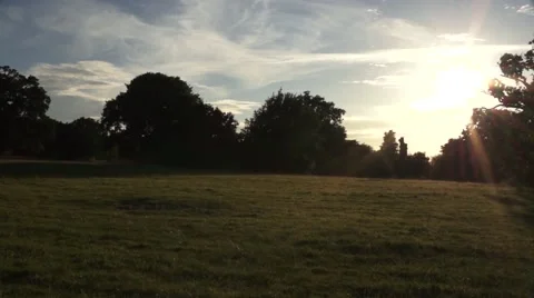 English Summer Countyside Sunset 스톡 동영상 48240024