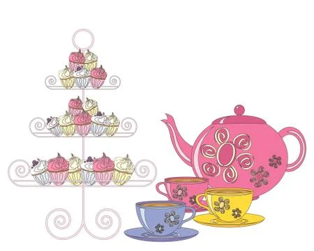 English tea Stock Illustration