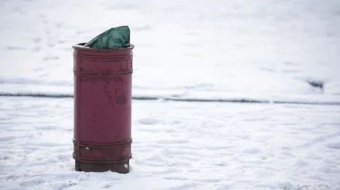 English trash can Stock Footage 48375245