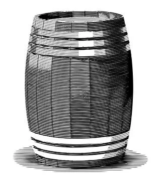 Engraved Barrel Stock Illustration