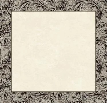 Engraved damask copy space Stock Illustration